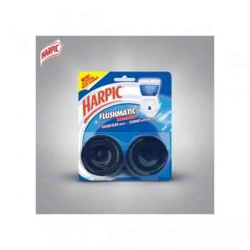Harpic Fiushmatic Aqua Twin Clear Blue Water 1Pack