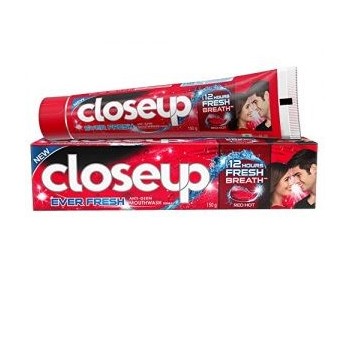 Closeup Red Toothpaste